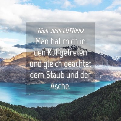 Picture 04 - Hiob 30:19 LUTH1912 - Man hat mich in den Kot getreten und gleich - Bible Verse Picture