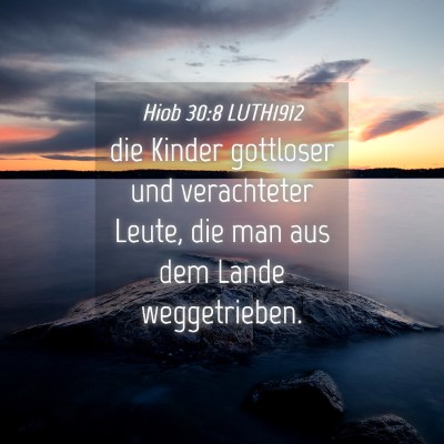Picture 04 - Hiob 30:8 LUTH1912 - die Kinder gottloser und verachteter Leute, die - Bible Verse Picture