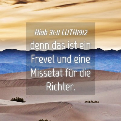 Picture 04 - Hiob 31:11 LUTH1912 - denn das ist ein Frevel und eine Missetat für - Bible Verse Picture
