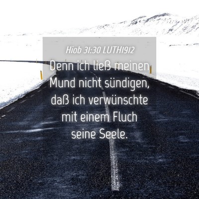 Picture 04 - Hiob 31:30 LUTH1912 - Denn ich ließ meinen Mund nicht sündigen, daß - Bible Verse Picture