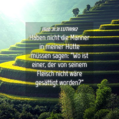 Picture 04 - Hiob 31:31 LUTH1912 - Haben nicht die Männer in meiner Hütte müssen - Bible Verse Picture