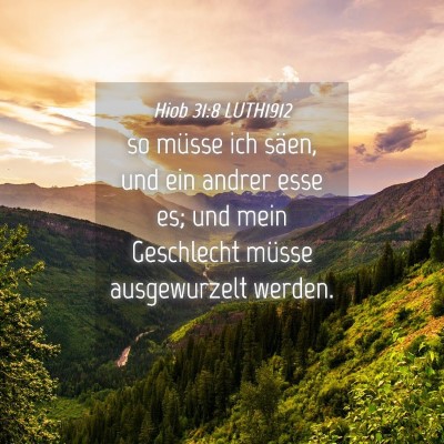 Picture 04 - Hiob 31:8 LUTH1912 - so müsse ich säen, und ein andrer esse es; und - Bible Verse Picture