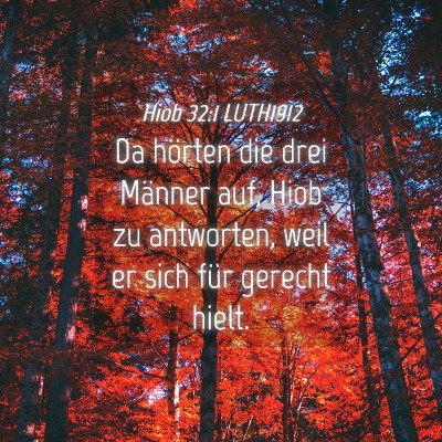 Picture 04 - Hiob 32:1 LUTH1912 - Da hörten die drei Männer auf, Hiob zu - Bible Verse Picture