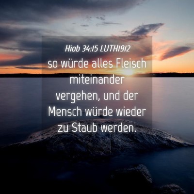 Picture 04 - Hiob 34:15 LUTH1912 - so würde alles Fleisch miteinander vergehen, und - Bible Verse Picture