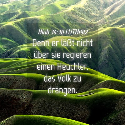 Picture 04 - Hiob 34:30 LUTH1912 - Denn er läßt nicht über sie regieren einen - Bible Verse Picture