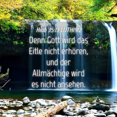 Picture 04 - Hiob 35:13 LUTH1912 - Denn Gott wird das Eitle nicht erhören, und der - Bible Verse Picture
