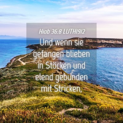 Picture 04 - Hiob 36:8 LUTH1912 - Und wenn sie gefangen blieben in Stöcken und - Bible Verse Picture