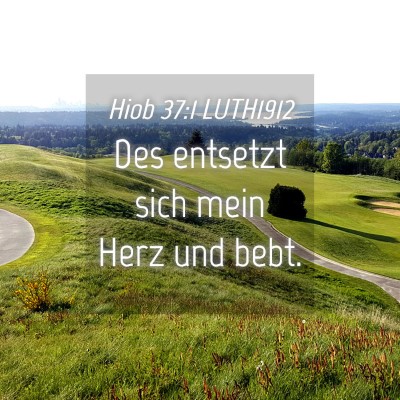 Picture 04 - Hiob 37:1 LUTH1912 - Des entsetzt sich mein Herz und - Bible Verse Picture