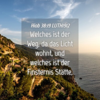 Picture 04 - Hiob 38:19 LUTH1912 - Welches ist der Weg, da das Licht wohnt, und - Bible Verse Picture