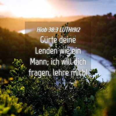 Picture 04 - Hiob 38:3 LUTH1912 - Gürte deine Lenden wie ein Mann; ich will dich - Bible Verse Picture