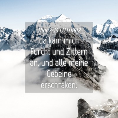 Picture 04 - Hiob 4:14 LUTH1912 - da kam mich Furcht und Zittern an, und alle meine - Bible Verse Picture