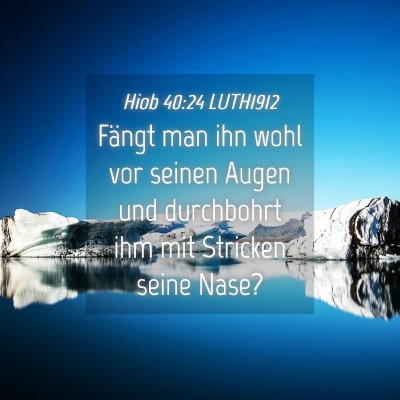 Picture 04 - Hiob 40:24 LUTH1912 - Fängt man ihn wohl vor seinen Augen und - Bible Verse Picture
