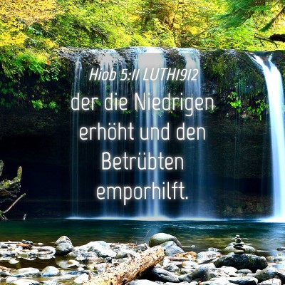Picture 04 - Hiob 5:11 LUTH1912 - der die Niedrigen erhöht und den Betrübten - Bible Verse Picture