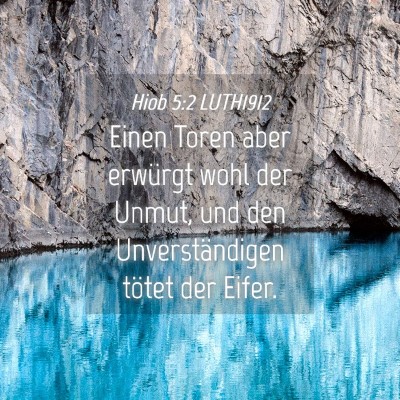 Picture 04 - Hiob 5:2 LUTH1912 - Einen Toren aber erwürgt wohl der Unmut, und den - Bible Verse Picture