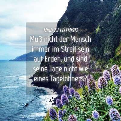 Picture 04 - Hiob 7:1 LUTH1912 - Muß nicht der Mensch immer im Streit sein auf - Bible Verse Picture
