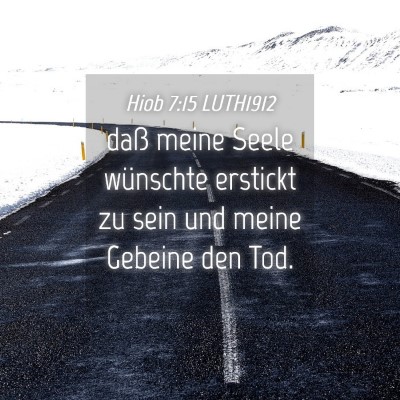 Picture 04 - Hiob 7:15 LUTH1912 - daß meine Seele wünschte erstickt zu sein und - Bible Verse Picture