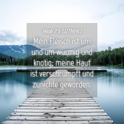 Picture 04 - Hiob 7:5 LUTH1912 - Mein Fleisch ist um und um wurmig und knotig; - Bible Verse Picture