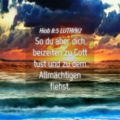 Picture 04 - Hiob 8:5 LUTH1912 - So du aber dich beizeiten zu Gott tust und zu dem - Bible Verse Picture