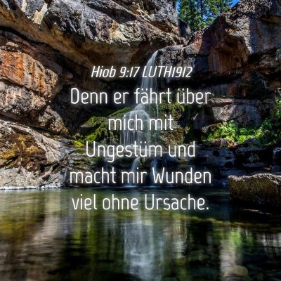 Picture 04 - Hiob 9:17 LUTH1912 - Denn er fährt über mich mit Ungestüm und macht - Bible Verse Picture
