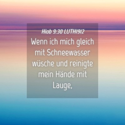 Picture 04 - Hiob 9:30 LUTH1912 - Wenn ich mich gleich mit Schneewasser wüsche und - Bible Verse Picture