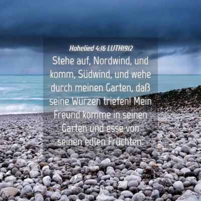 Picture 04 - Hohelied 4:16 LUTH1912 - Stehe auf, Nordwind, und komm, Südwind, und wehe - Bible Verse Picture