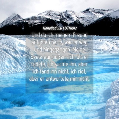 Picture 04 - Hohelied 5:6 LUTH1912 - Und da ich meinem Freund aufgetan hatte, war er - Bible Verse Picture