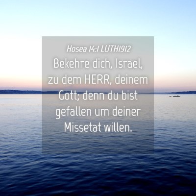 Picture 04 - Hosea 14:1 LUTH1912 - Bekehre dich, Israel, zu dem HERR, deinem Gott; - Bible Verse Picture