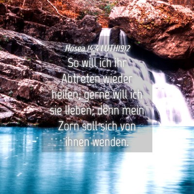 Picture 04 - Hosea 14:4 LUTH1912 - So will ich ihr Abtreten wieder heilen; gerne - Bible Verse Picture