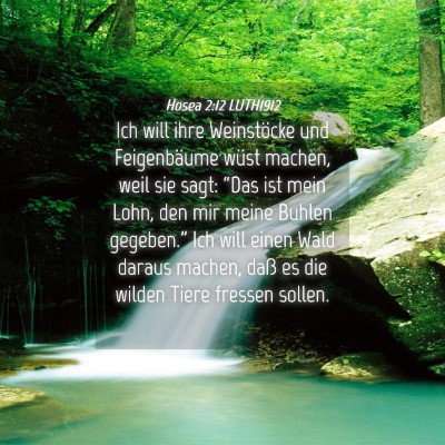 Picture 04 - Hosea 2:12 LUTH1912 - Ich will ihre Weinstöcke und Feigenbäume wüst - Bible Verse Picture