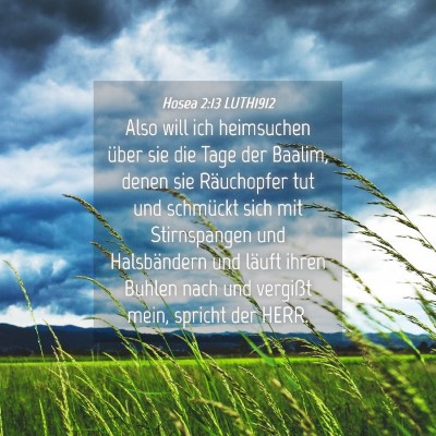 Picture 04 - Hosea 2:13 LUTH1912 - Also will ich heimsuchen über sie die Tage der - Bible Verse Picture