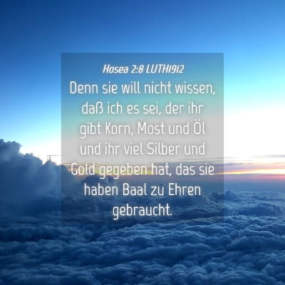 Picture 04 - Hosea 2:8 LUTH1912 - Denn sie will nicht wissen, daß ich es sei, der - Bible Verse Picture