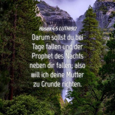 Picture 04 - Hosea 4:5 LUTH1912 - Darum sollst du bei Tage fallen und der Prophet - Bible Verse Picture