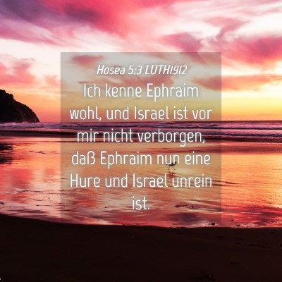 Picture 04 - Hosea 5:3 LUTH1912 - Ich kenne Ephraim wohl, und Israel ist vor mir - Bible Verse Picture