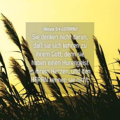 Picture 04 - Hosea 5:4 LUTH1912 - Sie denken nicht daran, daß sie sich kehren zu - Bible Verse Picture