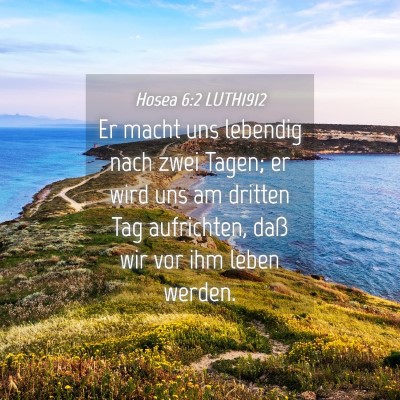 Picture 04 - Hosea 6:2 LUTH1912 - Er macht uns lebendig nach zwei Tagen; er wird - Bible Verse Picture
