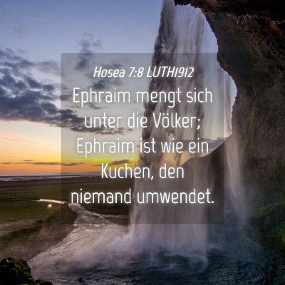 Picture 04 - Hosea 7:8 LUTH1912 - Ephraim mengt sich unter die Völker; Ephraim ist - Bible Verse Picture