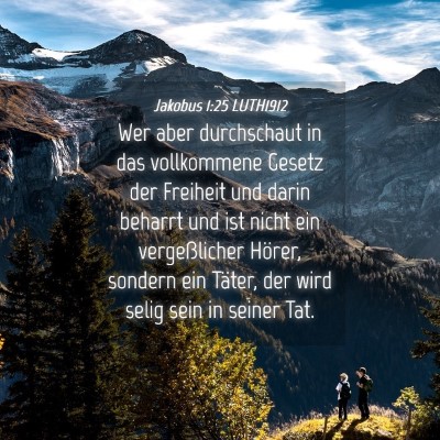 Picture 04 - Jakobus 1:25 LUTH1912 - Wer aber durchschaut in das vollkommene Gesetz - Bible Verse Picture