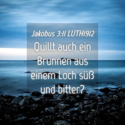 Picture 04 - Jakobus 3:11 LUTH1912 - Quillt auch ein Brunnen aus einem Loch süß und - Bible Verse Picture