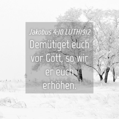 Picture 04 - Jakobus 4:10 LUTH1912 - Demütiget euch vor Gott, so wir er euch - Bible Verse Picture