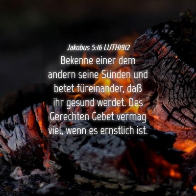 Picture 04 - Jakobus 5:16 LUTH1912 - Bekenne einer dem andern seine Sünden und betet - Bible Verse Picture