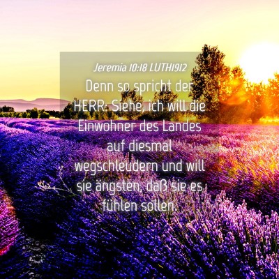 Picture 04 - Jeremia 10:18 LUTH1912 - Denn so spricht der HERR: Siehe, ich will die - Bible Verse Picture