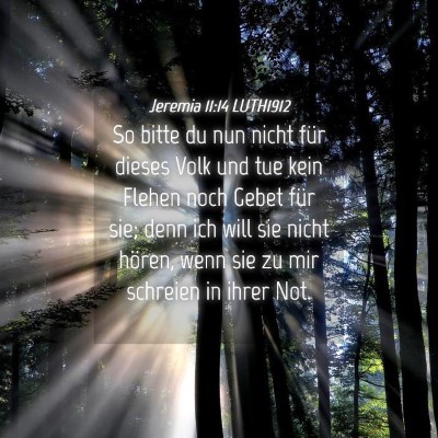 Picture 04 - Jeremia 11:14 LUTH1912 - So bitte du nun nicht für dieses Volk und tue - Bible Verse Picture