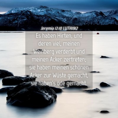Picture 04 - Jeremia 12:10 LUTH1912 - Es haben Hirten, und deren viel, meinen Weinberg - Bible Verse Picture