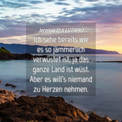 Picture 04 - Jeremia 12:11 LUTH1912 - Ich sehe bereits wie es so jämmerlich verwüstet - Bible Verse Picture