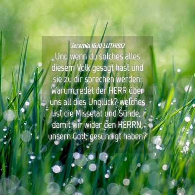 Picture 04 - Jeremia 16:10 LUTH1912 - Und wenn du solches alles diesem Volk gesagt hast - Bible Verse Picture