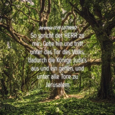 Picture 04 - Jeremia 17:19 LUTH1912 - So spricht der HERR zu mir: Gehe hin und tritt - Bible Verse Picture