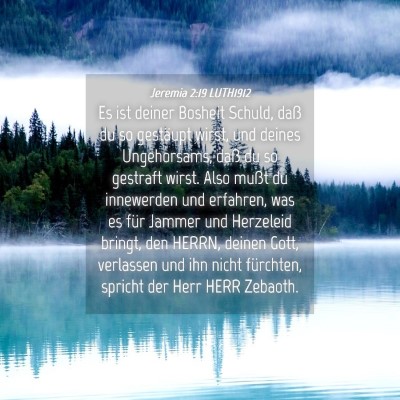 Picture 04 - Jeremia 2:19 LUTH1912 - Es ist deiner Bosheit Schuld, daß du so - Bible Verse Picture