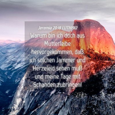 Picture 04 - Jeremia 20:18 LUTH1912 - Warum bin ich doch aus Mutterleibe - Bible Verse Picture