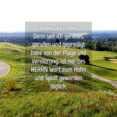 Picture 04 - Jeremia 20:8 LUTH1912 - Denn seit ich geredet, gerufen und gepredigt habe - Bible Verse Picture