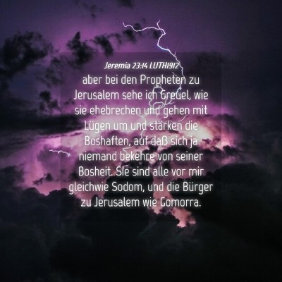 Picture 04 - Jeremia 23:14 LUTH1912 - aber bei den Propheten zu Jerusalem sehe ich - Bible Verse Picture